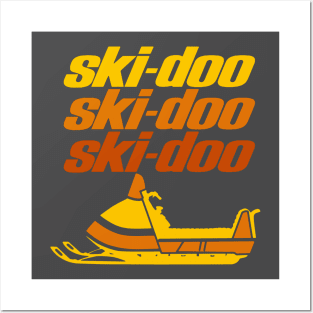 Ski Doo vintage Snowmobiles Posters and Art